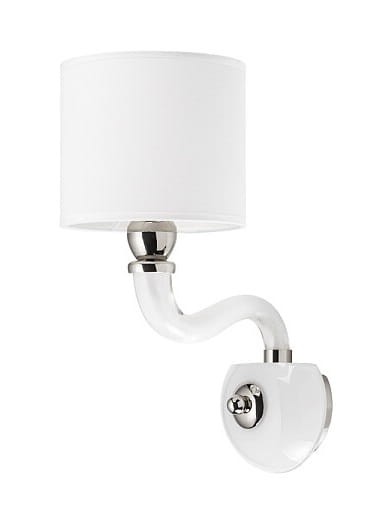 Lampa ścienna Kinkiet NEWPORT I 8157 NOWODVORSKI Lighting E14 nowoczesna oprawa oświetleniowa szkło tkanina chrom biały pojedynczy Premium