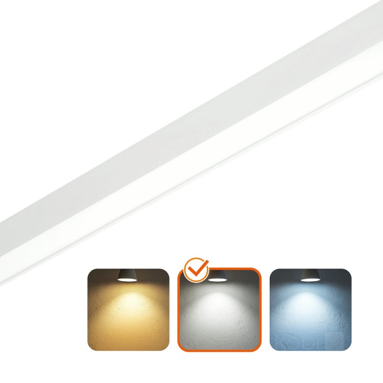 Lampa liniowa oprawa LED KOLINE K1 40W 120cm BIAŁA barwa NEUTRALNA KFKE40WNBBI Kobi