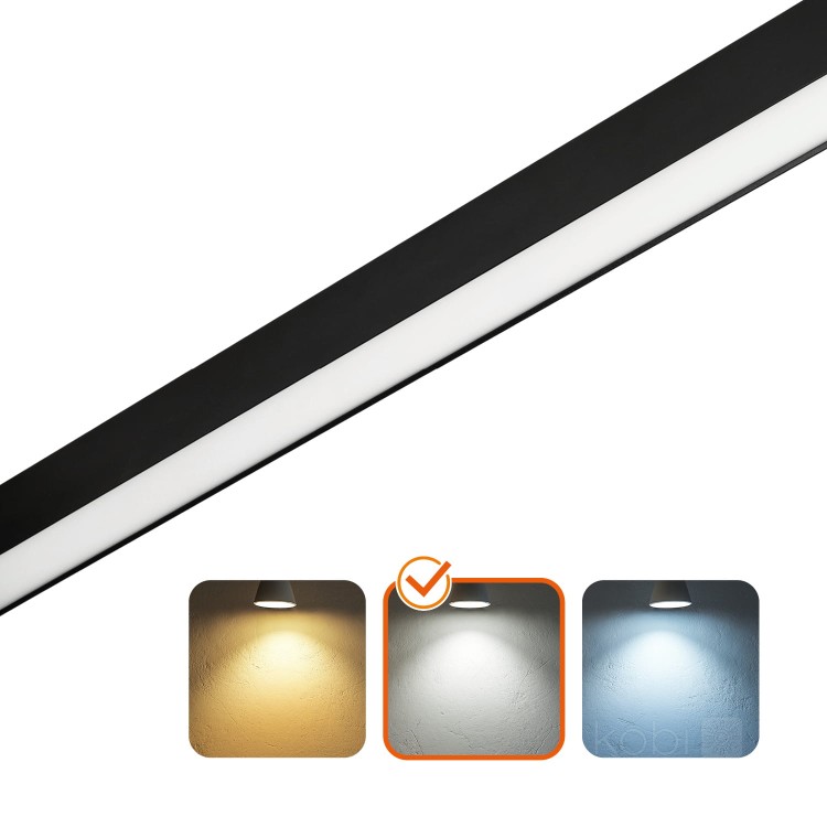 Lampa liniowa oprawa LED KOLINE K1 40W 120cm CZARNA barwa NEUTRALNA KFKE40WNBCZ Kobi