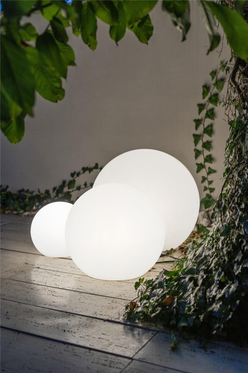 Świecąca Kula Ogrodowa 60cm CUMULUS L 6978 NOWODVORSKI Lighting E27 230V zewnętrzna lampa elektryczna przenośna biała Cloud Forms Inspiracje Premium