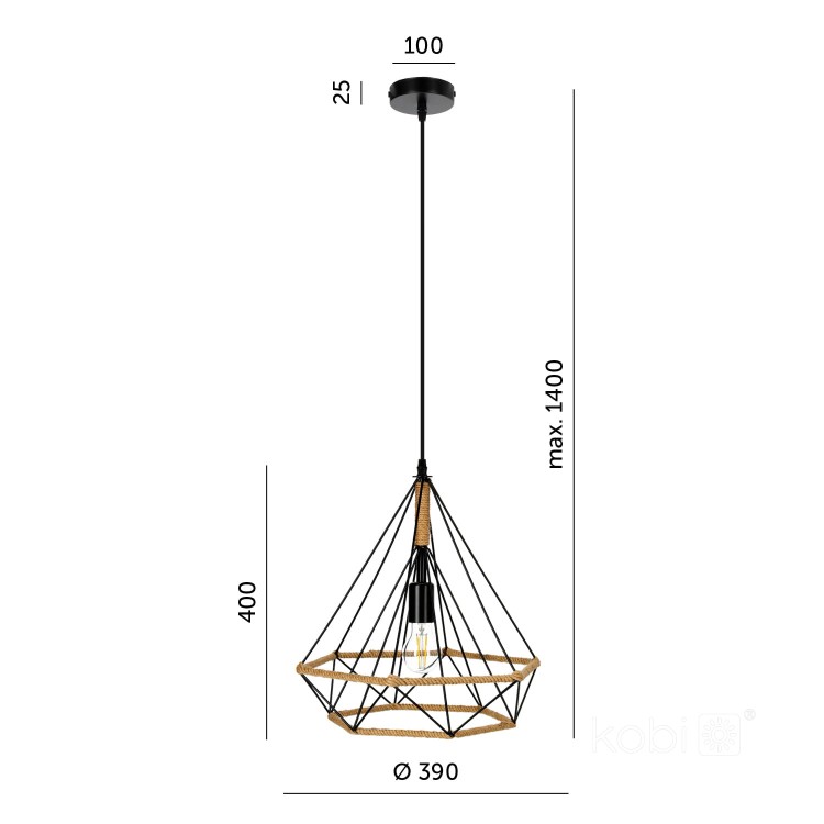 Lampa wisząca BOHO VIENNA KRBOVNCZ Kobi