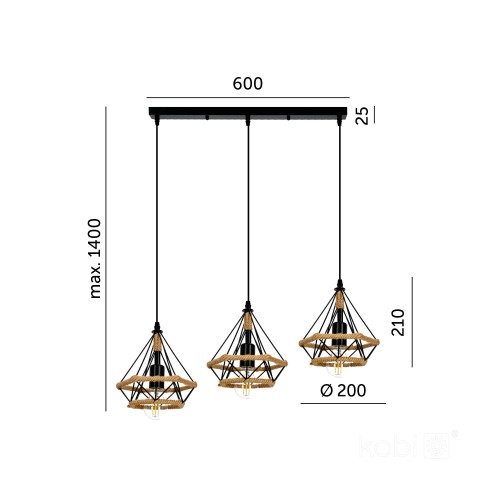 Lampa wisząca BOHO SIENA KRBOSACZ Kobi