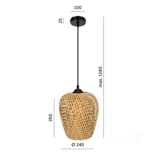 Lampa wisząca BOHO BERN KRBOBNCZ Kobi