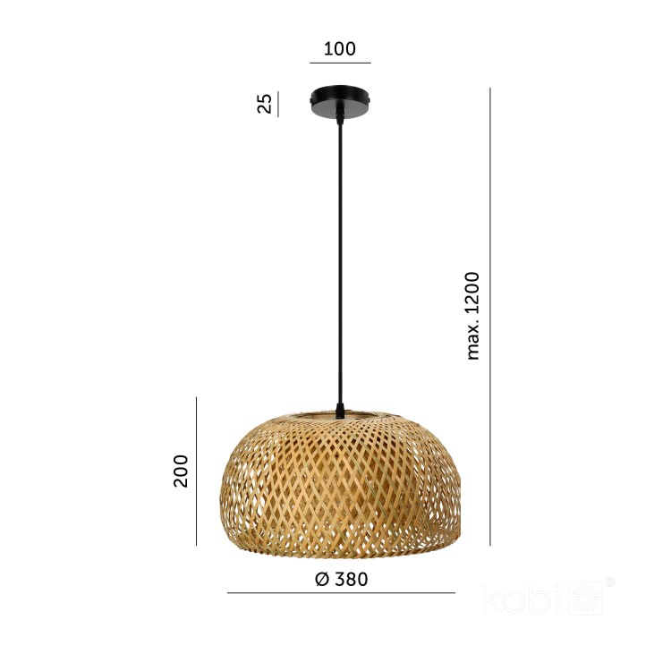 Lampa wisząca BOHO BAKU M KRBOBUMCZ Kobi