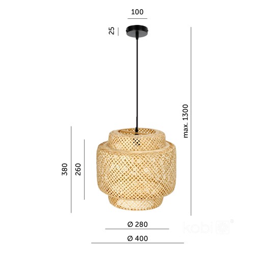 Lampa wisząca BOHO BONN KRBOBNNCZ Kobi