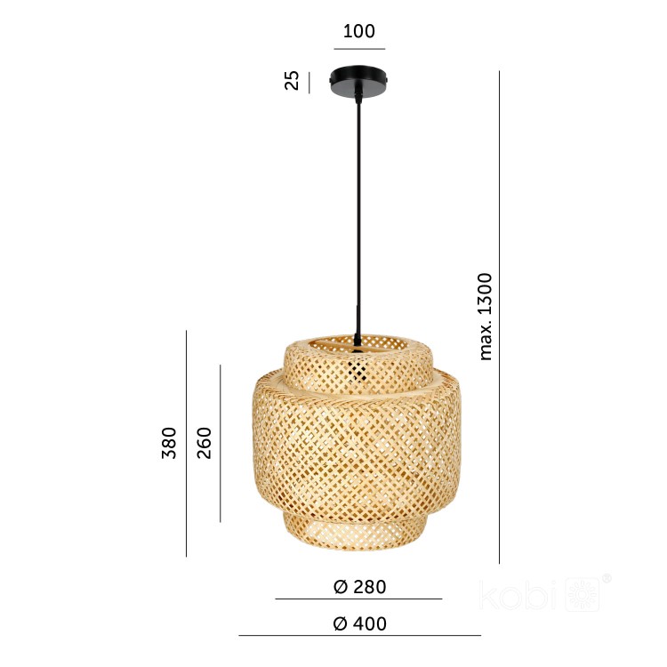 Lampa wisząca BOHO BONN KRBOBNNCZ Kobi