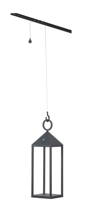 Zestaw do zawieszania lampy PICNIC GRAPHITE 8106 NOWODVORSKI Lighting 219cm Hanging set for PICNIC GRAPHITE dla lampy 8177 PICNIC LED linka zawieszka wieszak ogrodowa tarasowa Przenośna Latarenka Zewnętrzna Nowoczesna szara grafitowa