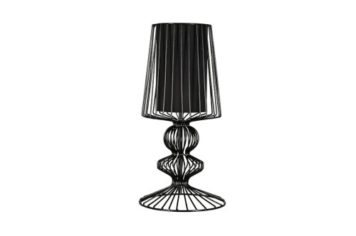 Lampa stołowa nocna stojąca Industrialna Loft AVEIRO S BLACK I 5411 NOWODVORSKI Lighting E27 43cm lampka Retro Vintage nowoczesna biurkowa wewnętrzna z drutu metalowa druciana czarna Premium