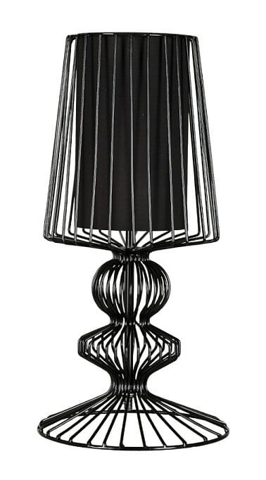 Lampa stołowa nocna stojąca Industrialna Loft AVEIRO S BLACK I 5411 NOWODVORSKI Lighting E27 43cm lampka Retro Vintage nowoczesna biurkowa wewnętrzna z drutu metalowa druciana czarna Premium