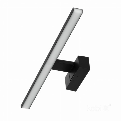 Lampa ścienna łazienkowa nad lustro Oprawa LED LUMIREFLECT 8W barwa NEUTRALNA KDSN00000030 Kobi IP44 kinkiet łazienkowy obrazowy do łazienki czarny czarna