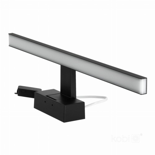 Lampa ścienna łazienkowa nad lustro Oprawa LED LUMIREFLECT 10W barwa NEUTRALNA KDSN00000031 Kobi IP44 kinkiet łazienkowy obrazowy do łazienki czarny czarna
