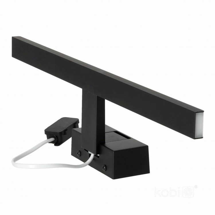 Lampa ścienna łazienkowa nad lustro Oprawa LED LUMIREFLECT 10W barwa NEUTRALNA KDSN00000031 Kobi IP44 kinkiet łazienkowy obrazowy do łazienki czarny czarna