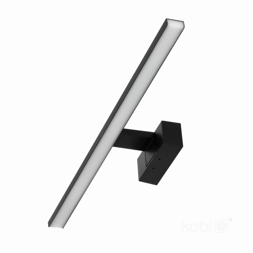 Lampa ścienna łazienkowa nad lustro Oprawa LED LUMIREFLECT 12W barwa NEUTRALNA KDSN00000032 Kobi IP44 kinkiet łazienkowy obrazowy do łazienki czarny czarna