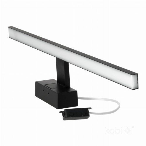 Lampa ścienna łazienkowa nad lustro Oprawa LED LUMIREFLECT 12W barwa NEUTRALNA KDSN00000032 Kobi IP44 kinkiet łazienkowy obrazowy do łazienki czarny czarna