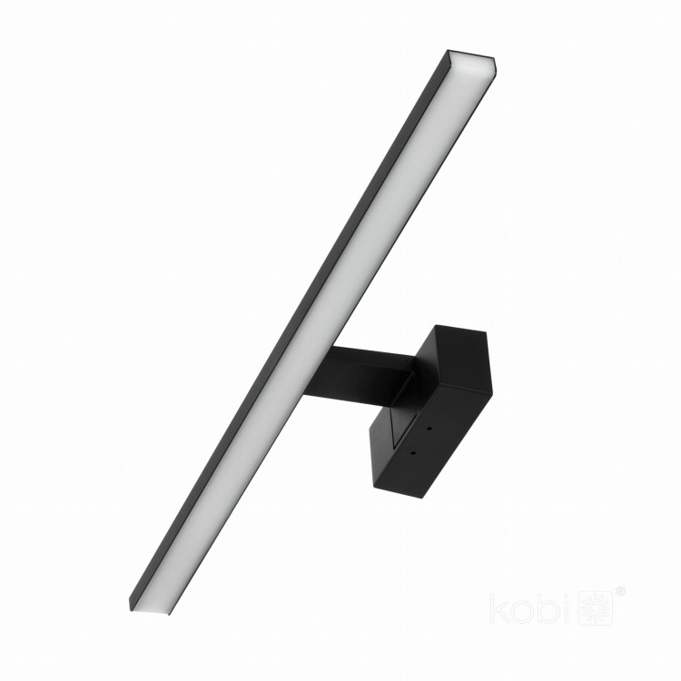 Lampa ścienna łazienkowa nad lustro Oprawa LED LUMIREFLECT 12W barwa NEUTRALNA KDSN00000032 Kobi IP44 kinkiet łazienkowy obrazowy do łazienki czarny czarna