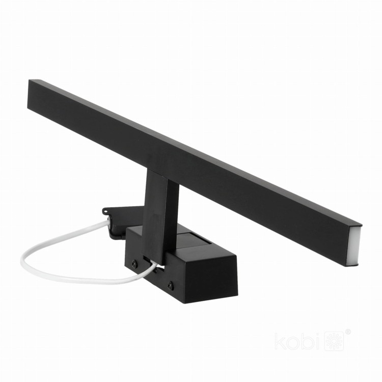 Lampa ścienna łazienkowa nad lustro Oprawa LED LUMIREFLECT 12W barwa NEUTRALNA KDSN00000032 Kobi IP44 kinkiet łazienkowy obrazowy do łazienki czarny czarna