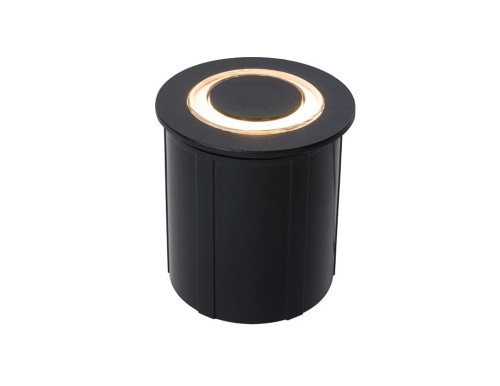 Oprawa najazdowa Okrągła dogruntowa Mini Lampa CIRCLET LED BLACK 8163 NOWODVORSKI Lighting 3W IP65 3000K do ogrodu gruntowa na podjazd nowoczesna do wbudowania czarna Premium