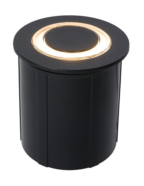 Oprawa najazdowa Okrągła dogruntowa Mini Lampa CIRCLET LED BLACK 8163 NOWODVORSKI Lighting 3W IP65 3000K do ogrodu gruntowa na podjazd nowoczesna do wbudowania czarna Premium