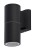 Lampa ogrodowa elewacyjna Kinkiet Zewnętrzny Nowoczesny EXE BLACK I 8331 NOWODVORSKI Lighting 1x GU10 IP54 aluminium metalowa na budynek jednostronna oświetlenie zewnętrzne matowy czarny Premium