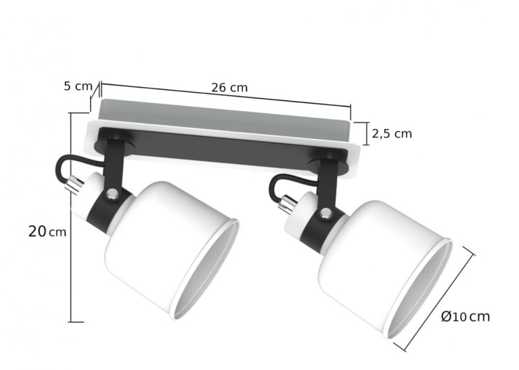 Lampa ścienno-sufitowa kinkiet ścienno-sufitowy PAKO 1202 IPAKO1202 Kobi