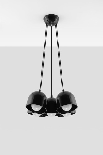 Lampa wisząca FREDDY 5 CZARNY ISLA0096 Kobi