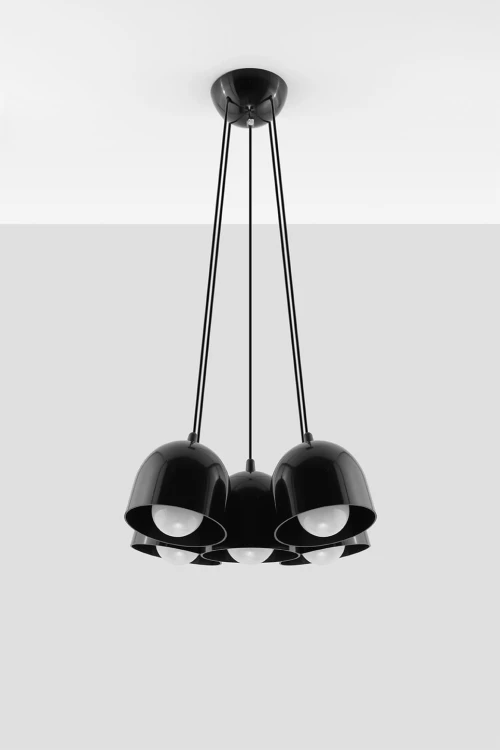Lampa wisząca FREDDY 5 CZARNY ISLA0096 Kobi