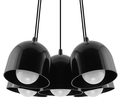 Lampa wisząca FREDDY 5 CZARNY ISLA0096 Kobi