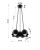 Lampa wisząca FREDDY 5 CZARNY ISLA0096 Kobi