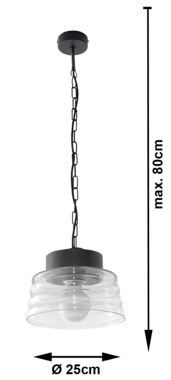 Lampa wisząca MARINA TRANSPARENTNY ISL0241 Kobi