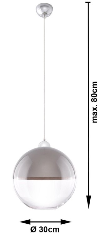Lampa wisząca GINO SZARA ISL0271 Kobi