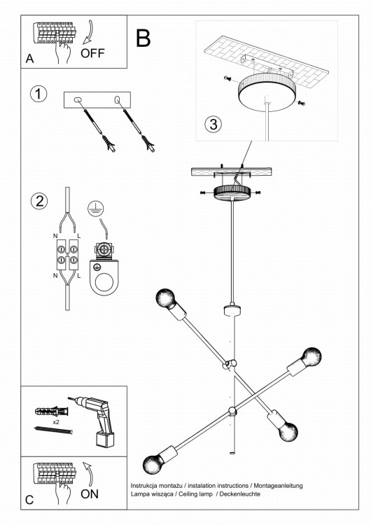 Lampa wisząca CONCEPT 4 ISL0712 Kobi