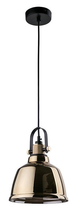 Lampa sufitowa wisząca Industrialna Loft AMALFI M GOLD 9153 Zwis NOWODVORSKI Lighting oświetleniowa żyrandol nowoczesna szklana metalizowana mosiądz ze złotym Inspiracje Premium
