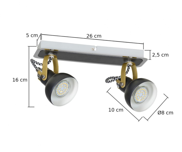 Lampa ścienno-sufitowa kinkiet ścienno-sufitowy PIXI 1402 IPIXI1402 Kobi