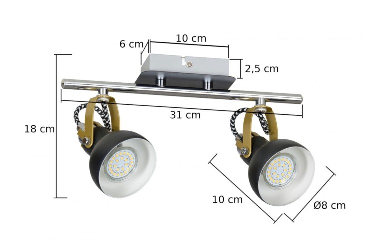 Lampa ścienno-sufitowa kinkiet ścienno-sufitowy PIXI 1422 IPIXI1422 Kobi