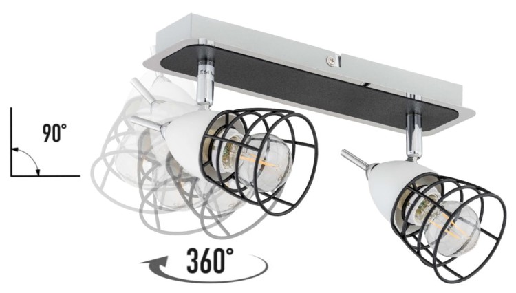 Lampa ścienno-sufitowa kinkiet ścienno-sufitowy SKY 1502 ISKY1502 Kobi