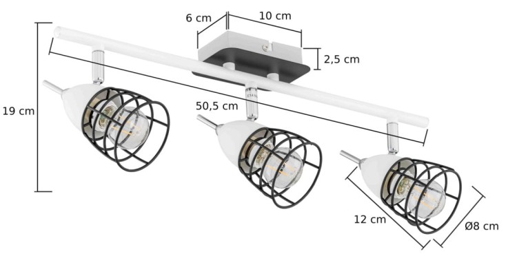 Lampa ścienno-sufitowa kinkiet ścienno-sufitowy SKY 1523 ISKY1523 Kobi