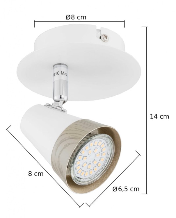 Lampa ścienno-sufitowa kinkiet ścienny ROX 1300 IROX1300 Kobi pojedynczy