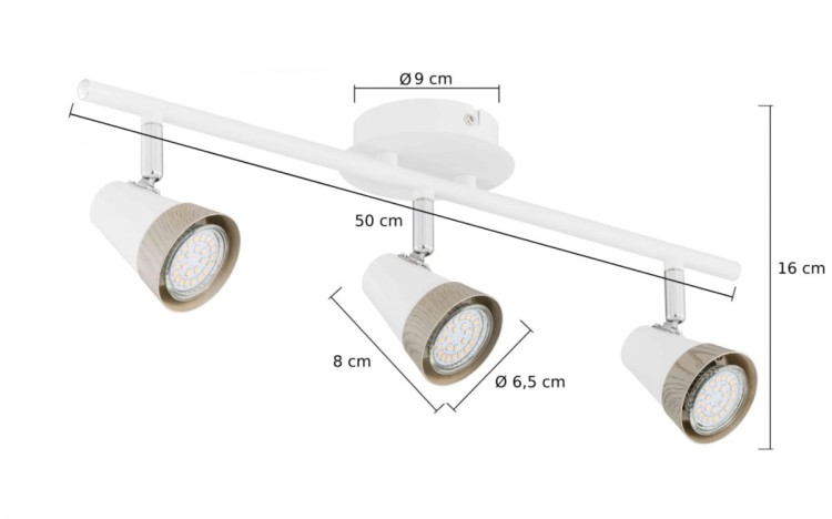 Lampa ścienno-sufitowa kinkiet ścienno-sufitowy ROX 1303 IROX1303 Kobi