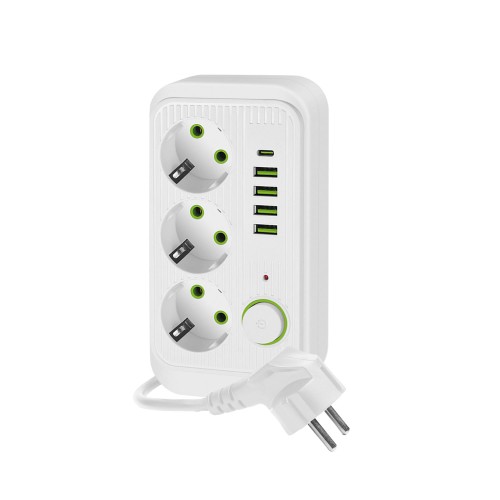 Przedłużacz elektryczny KOBI LINEA PRO 3-gniazda 3m z uziemieniem i wył. + 5xUSB KGLPZW3U5D3B Kobi