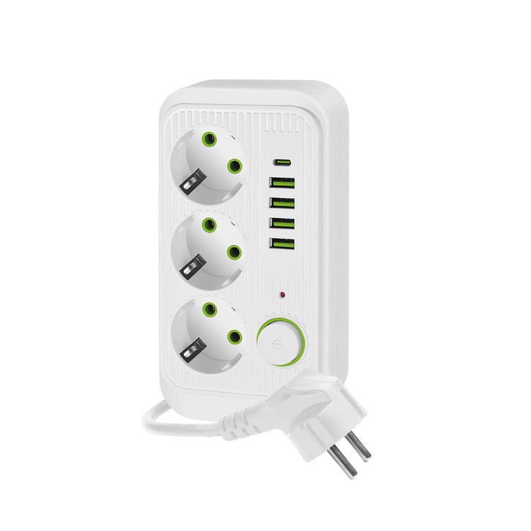 Przedłużacz elektryczny KOBI LINEA PRO 3-gniazda 3m z uziemieniem i wył. + 5xUSB KGLPZW3U5D3B Kobi