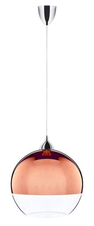 Lampa sufitowa wisząca Industrialna Loft GLOBE COPPER S 5763 NOWODVORSKI Lighting E27 nowoczesna oświetleniowa żyrandol szklana przyciemniana kula Miedziana przezroczysta Inspiracje Premium