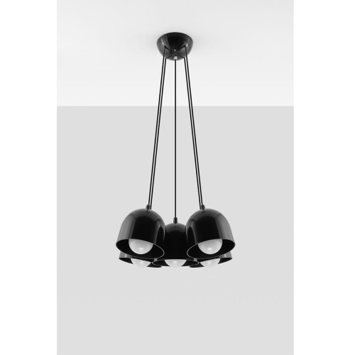 Lampa wisząca FREDDY 5 CZARNY ISLA0096 Kobi