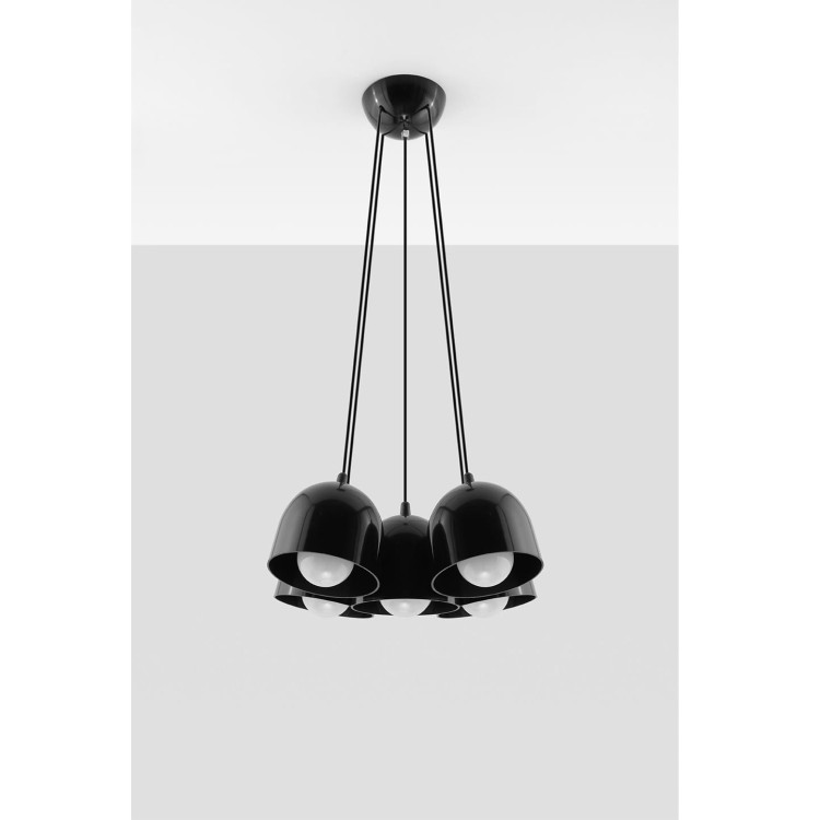Lampa wisząca FREDDY 5 CZARNY ISLA0096 Kobi