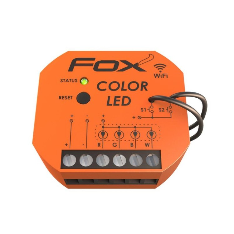 Color LED Sterownik kolorowego (RGBW) oświetlenia LED 12/24V Wi-Fi WI-RGBW-P F&F FOX