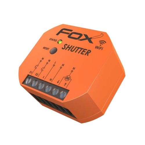 SHUTTER Dopuszkowy sterownik rolet Wi-Fi z silnikiem 230V WI-STR1S2-P F&F FOX