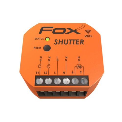 SHUTTER Dopuszkowy sterownik rolet Wi-Fi z silnikiem 230V WI-STR1S2-P F&F FOX