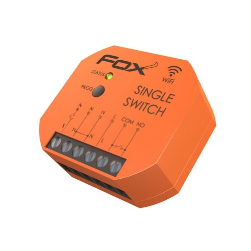 SINGLE SWITCH  Pojedynczy przekaźnik Wi-Fi 230V WI-R1S1P-P F&F FOX
