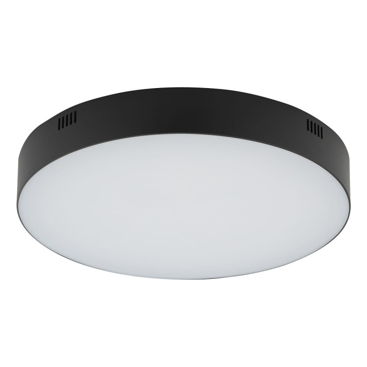 Lampa sufitowa LID ROUND LED 50W BLACK 10418 NOWODVORSKI Lighting 50W 4000K oświetleniowa plafon nowoczesny do kuchni korytarza czarny czarna metal Inspiracje Premium