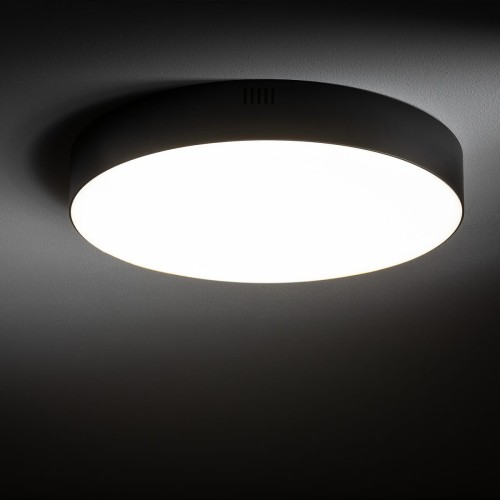 Lampa sufitowa LID ROUND LED 50W BLACK 10418 NOWODVORSKI Lighting 50W 4000K oświetleniowa plafon nowoczesny do kuchni korytarza czarny czarna metal Inspiracje Premium