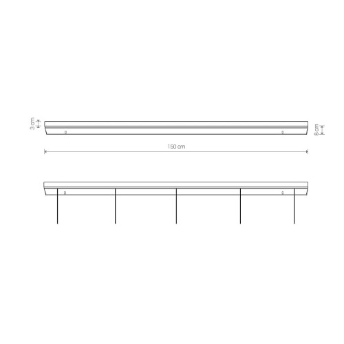 Puszka Loft CAMELEON CANOPY B 1500 BLACK II 8558 NOWODVORSKI Lighting do podłączenia przewodu lampy sufitowej wiszącej oświetlenia żyrandolu nowoczesna dla systemu cameleon kameleon czarna Inspiracje Premium